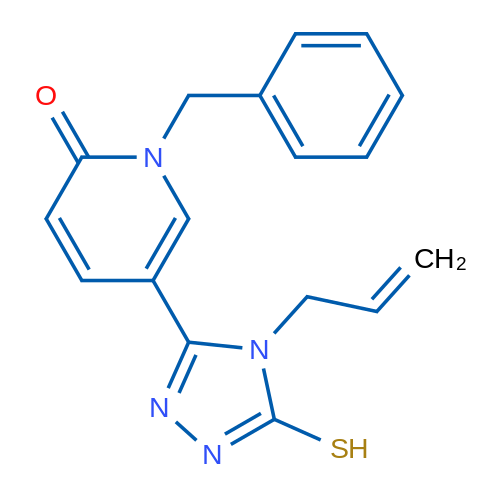1-Benzyl-5-[4-(prop-2-en-1-yl)-5-sulfanyl-4H-1,2,4-triazol-3-yl]-1,2-dihydropyridin-2-one 1g