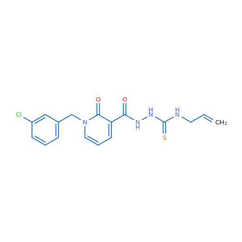 1-[(3-Chlorophenyl)methyl]-2-oxo-N-{[(prop-2-en-1-yl)carbamothioyl]amino}-1,2-dihydropyridine-3-carboxamide 1g