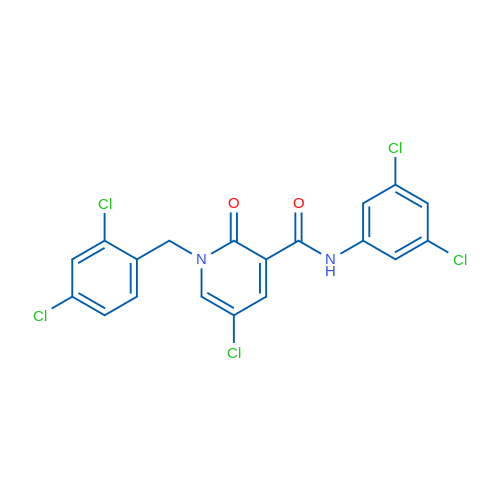 5-Chloro-N-(3,5-dichlorophenyl)-1-[(2,4-dichlorophenyl)methyl]-2-oxo-1,2-dihydropyridine-3-carboxamide 1g