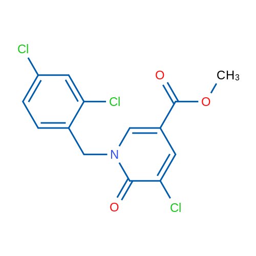 Methyl 5-chloro-1-[(2,4-dichlorophenyl)methyl]-6-oxo-1,6-dihydropyridine-3-carboxylate 1g