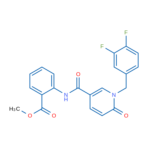 Methyl 2-{1-[(3,4-difluorophenyl)methyl]-6-oxo-1,6-dihydropyridine-3-amido}benzoate 1g