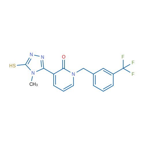 3-(4-Methyl-5-sulfanyl-4H-1,2,4-triazol-3-yl)-1-{[3-(trifluoromethyl)phenyl]methyl}-1,2-dihydropyridin-2-one 1g