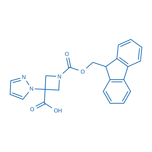 1-(((9H-Fluoren-9-yl)methoxy)carbonyl)-3-(1H-pyrazol-1-yl)azetidine-3-carboxylic acid 100mg