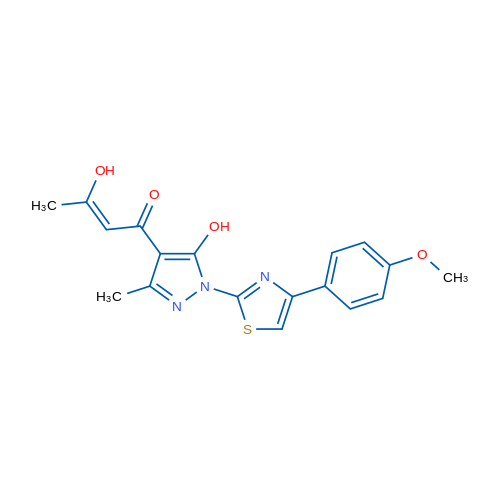 (2Z)-3-Hydroxy-1-{5-hydroxy-1-[4-(4-methoxyphenyl)-1,3-thiazol-2-yl]-3-methyl-1H-pyrazol-4-yl}but-2-en-1-one 1g