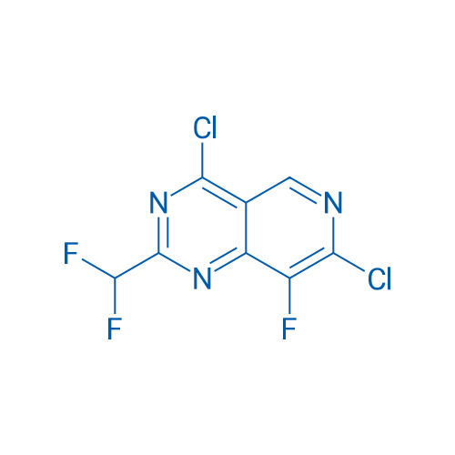 4,7-Dichloro-2-(difluoromethyl)-8-fluoropyrido[4,3-d]pyrimidine 250mg