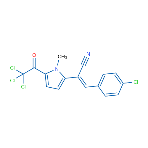(2Z)-3-(4-Chlorophenyl)-2-[1-methyl-5-(2,2,2-trichloroacetyl)-1H-pyrrol-2-yl]prop-2-enenitrile 1g
