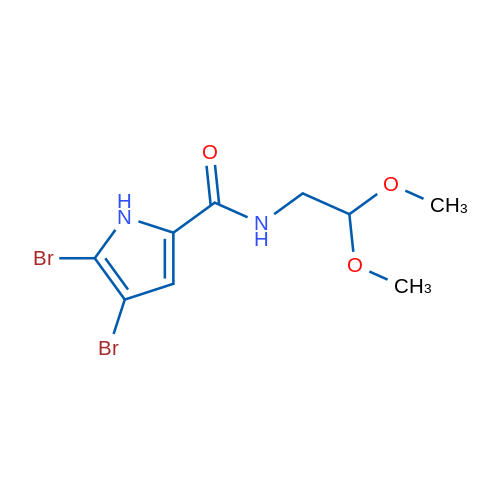4,5-Dibromo-N-(2,2-dimethoxyethyl)-1H-pyrrole-2-carboxamide 1g
