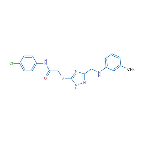 N-(4-Chlorophenyl)-2-((3-((m-tolylamino)methyl)-1H-1,2,4-triazol-5-yl)thio)acetamide 1g