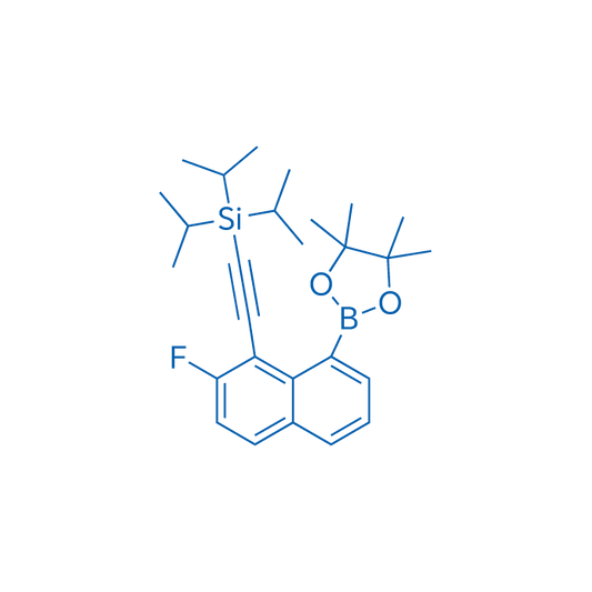 ((2-Fluoro-8-(4,4,5,5-tetramethyl-1,3,2-dioxaborolan-2-yl)naphthalen-1-yl)ethynyl)triisopropylsilane 250mg
