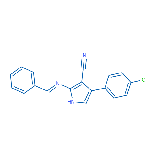 4-(4-Chlorophenyl)-2-[(E)-(phenylmethylidene)amino]-1H-pyrrole-3-carbonitrile 1g