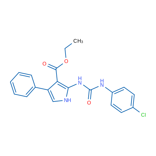 Ethyl 2-{[(4-chlorophenyl)carbamoyl]amino}-4-phenyl-1H-pyrrole-3-carboxylate 1g