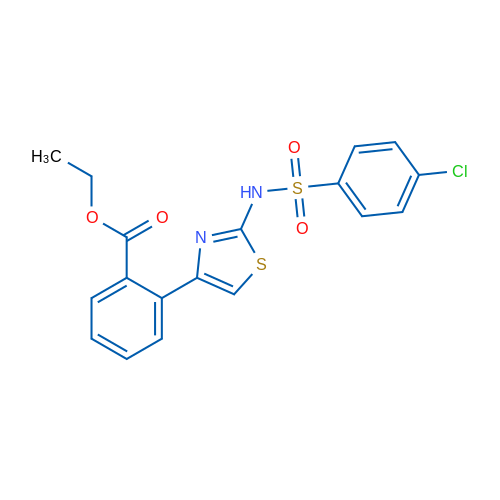 Ethyl 2-[2-(4-chlorobenzenesulfonamido)-1,3-thiazol-4-yl]benzoate 1g