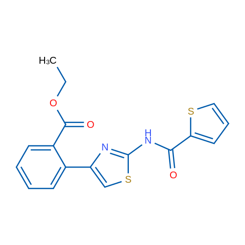 Ethyl 2-[2-(thiophene-2-amido)-1,3-thiazol-4-yl]benzoate 1g