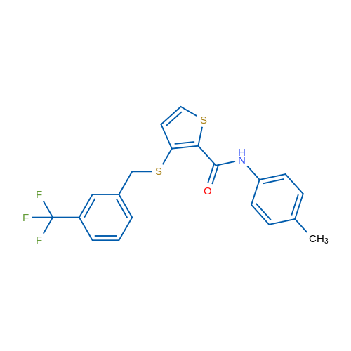 N-(4-Methylphenyl)-3-({[3-(trifluoromethyl)phenyl]methyl}sulfanyl)thiophene-2-carboxamide 1g