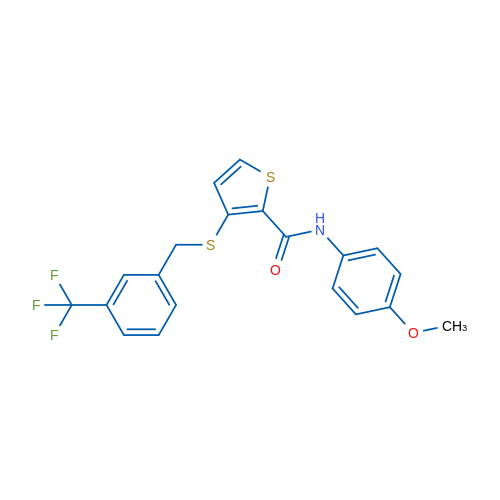 N-(4-Methoxyphenyl)-3-({[3-(trifluoromethyl)phenyl]methyl}sulfanyl)thiophene-2-carboxamide 1g
