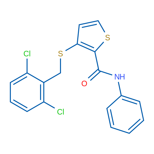 3-{[(2,6-dichlorophenyl)methyl]sulfanyl}-N-phenylthiophene-2-carboxamide 1g