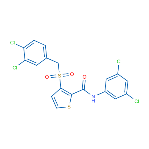 N-(3,5-Dichlorophenyl)-3-[(3,4-dichlorophenyl)methanesulfonyl]thiophene-2-carboxamide 1g