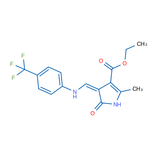 Ethyl (4Z)-2-methyl-5-oxo-4-({[4-(trifluoromethyl)phenyl]amino}methylidene)-4,5-dihydro-1H-pyrrole-3-carboxylate 1g