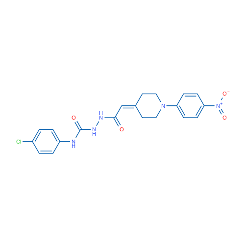 N-{[(4-chlorophenyl)carbamoyl]amino}-2-[1-(4-nitrophenyl)piperidin-4-ylidene]acetamide 1g