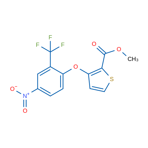 Methyl 3-[4-nitro-2-(trifluoromethyl)phenoxy]thiophene-2-carboxylate 1g
