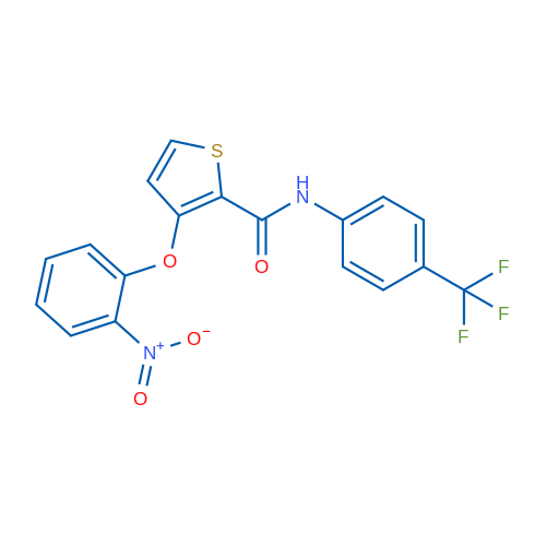 3-(2-Nitrophenoxy)-N-[4-(trifluoromethyl)phenyl]thiophene-2-carboxamide 1g