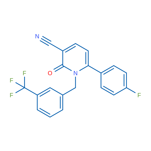 6-(4-Fluorophenyl)-2-oxo-1-{[3-(trifluoromethyl)phenyl]methyl}-1,2-dihydropyridine-3-carbonitrile 1g