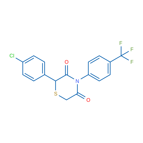 2-(4-Chlorophenyl)-4-[4-(trifluoromethyl)phenyl]thiomorpholine-3,5-dione 1g