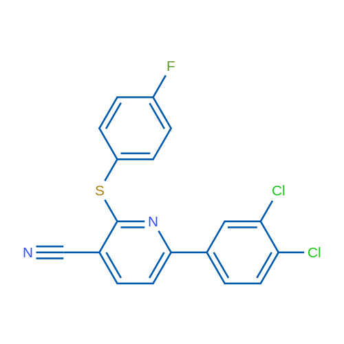 6-(3,4-Dichlorophenyl)-2-[(4-fluorophenyl)sulfanyl]pyridine-3-carbonitrile 1g