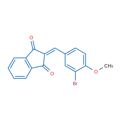 2-[(3-Bromo-4-methoxyphenyl)methylidene]-2,3-dihydro-1H-indene-1,3-dione 1g