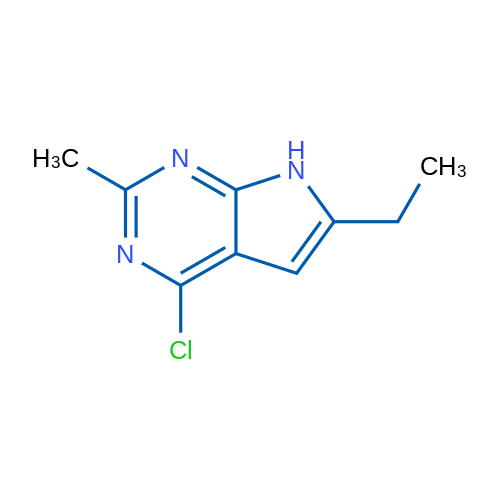4-Chloro-6-ethyl-2-methyl-7H-pyrrolo[2,3-d]pyrimidine 1g