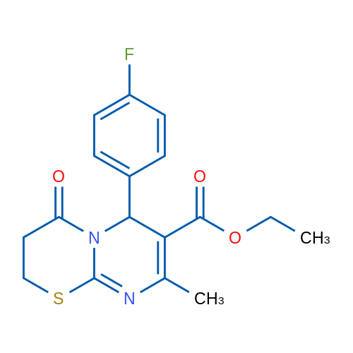 Ethyl 6-(4-fluorophenyl)-8-methyl-4-oxo-2H,3H,4H,6H-pyrimido[2,1-b][1,3]thiazine-7-carboxylate 1g