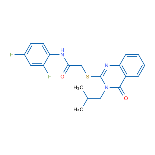 N-(2,4-Difluorophenyl)-2-{[3-(2-methylpropyl)-4-oxo-3,4-dihydroquinazolin-2-yl]sulfanyl}acetamide 1g