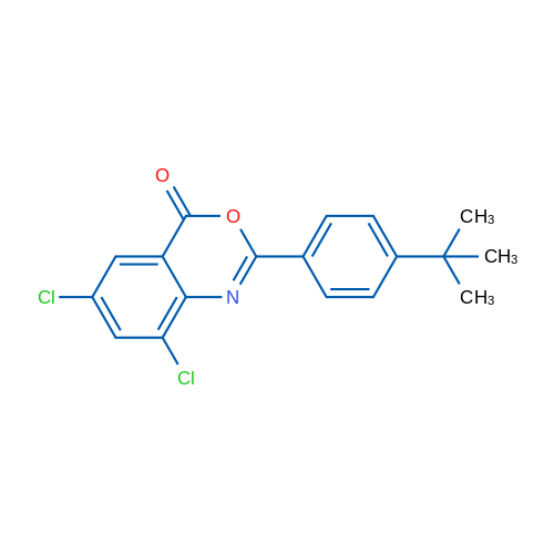 2-(4-tert-Butylphenyl)-6,8-dichloro-4H-3,1-benzoxazin-4-one 1g