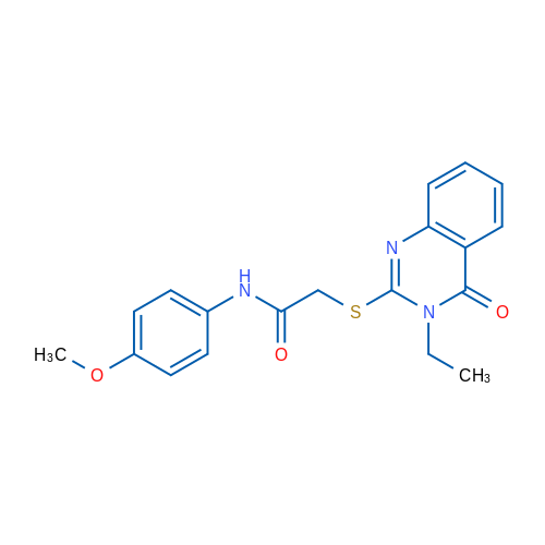 2-[(3-Ethyl-4-oxo-3,4-dihydroquinazolin-2-yl)sulfanyl]-N-(4-methoxyphenyl)acetamide 1g