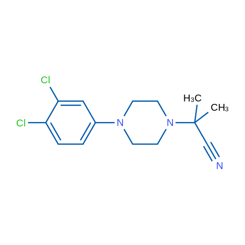 2-[4-(3,4-Dichlorophenyl)piperazin-1-yl]-2-methylpropanenitrile 1g