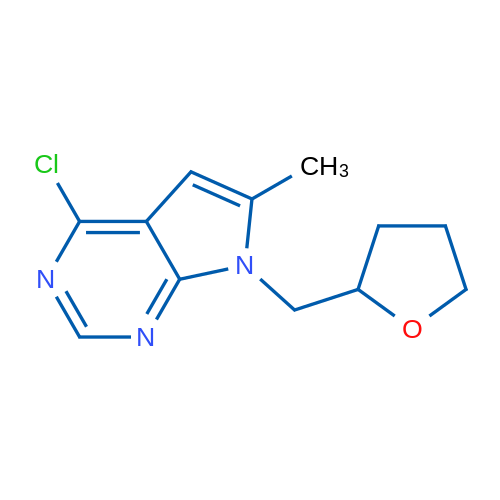 4-Chloro-6-methyl-7-((tetrahydrofuran-2-yl)methyl)-7H-pyrrolo[2,3-d]pyrimidine 1g