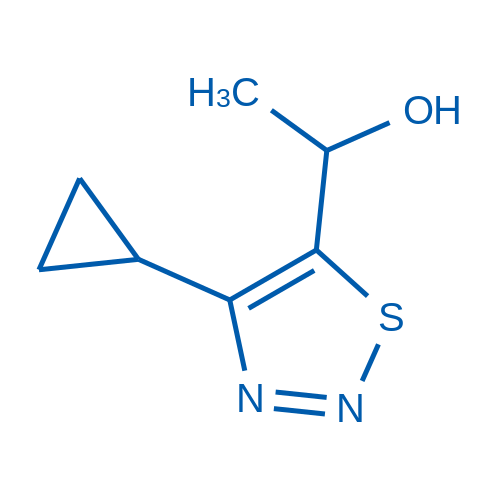 1-(4-Cyclopropyl-1,2,3-thiadiazol-5-yl)ethan-1-ol 50mg