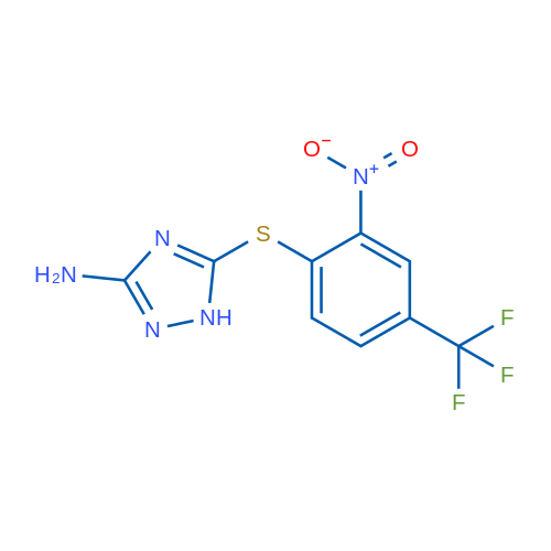 5-{[2-nitro-4-(trifluoromethyl)phenyl]sulfanyl}-1H-1,2,4-triazol-3-amine 1g