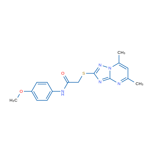 2-({5,7-dimethyl-[1,2,4]triazolo[1,5-a]pyrimidin-2-yl}sulfanyl)-N-(4-methoxyphenyl)acetamide 1g