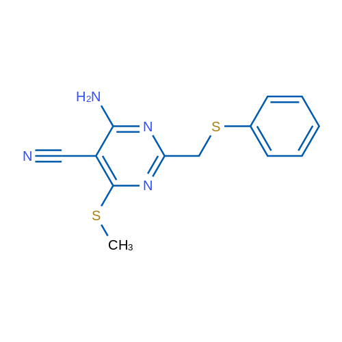 4-Amino-6-(methylsulfanyl)-2-[(phenylsulfanyl)methyl]pyrimidine-5-carbonitrile 1g