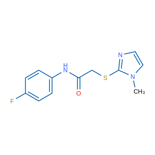 N-(4-Fluorophenyl)-2-[(1-methyl-1H-imidazol-2-yl)sulfanyl]acetamide 1g