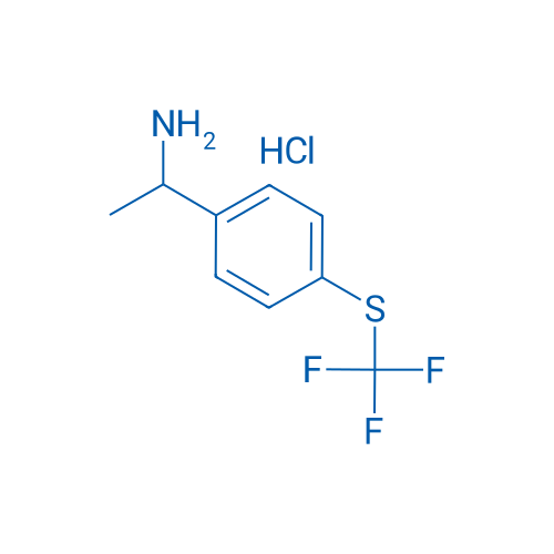 1-(4-((Trifluoromethyl)thio)phenyl)ethan-1-amine hydrochloride 100mg