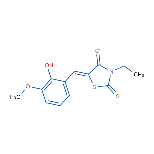 3-Ethyl-5-[(2-hydroxy-3-methoxyphenyl)methylidene]-2-sulfanylidene-1,3-thiazolidin-4-one 1g