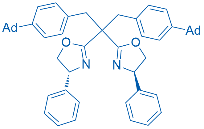 (4R,4'R)-2,2'-(1,3-Bis(4-(adamantan-1-yl)phenyl)propane-2,2-diyl)bis(4-phenyl-4,5-dihydrooxazole) 250mg