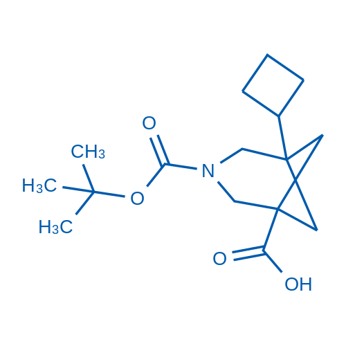 3-(tert-Butoxycarbonyl)-5-cyclobutyl-3-azabicyclo[3.1.1]heptane-1-carboxylic acid 50mg