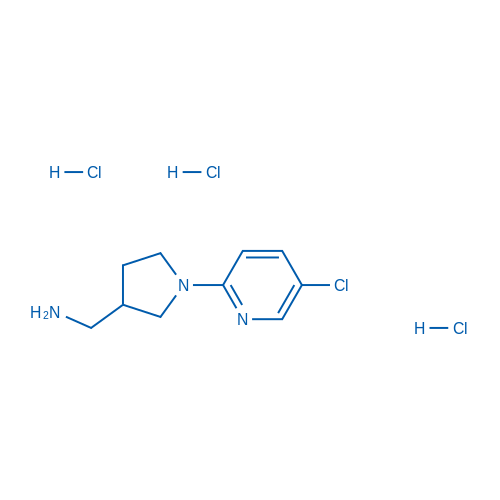 (1-(5-Chloropyridin-2-yl)pyrrolidin-3-yl)methanamine trihydrochloride 100mg