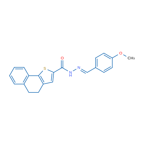 N'-[(1E)-(4-Methoxyphenyl)methylidene]-4H,5H-naphtho[1,2-b]thiophene-2-carbohydrazide 1g