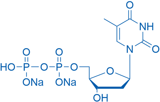 ((2R,3S,5R)-3-Hydroxy-5-(5-methyl-2,4-dioxo-3,4-dihydropyrimidin-1(2H)-yl)tetrahydrofuran-2-yl)methyl trihydrogen diphosphate disodium salt 250mg