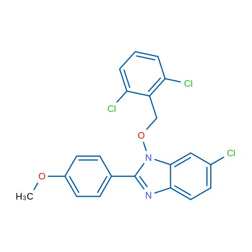 6-Chloro-1-[(2,6-dichlorophenyl)methoxy]-2-(4-methoxyphenyl)-1H-1,3-benzodiazole 1g