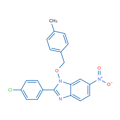 2-(4-Chlorophenyl)-1-[(4-methylphenyl)methoxy]-6-nitro-1H-1,3-benzodiazole 1g